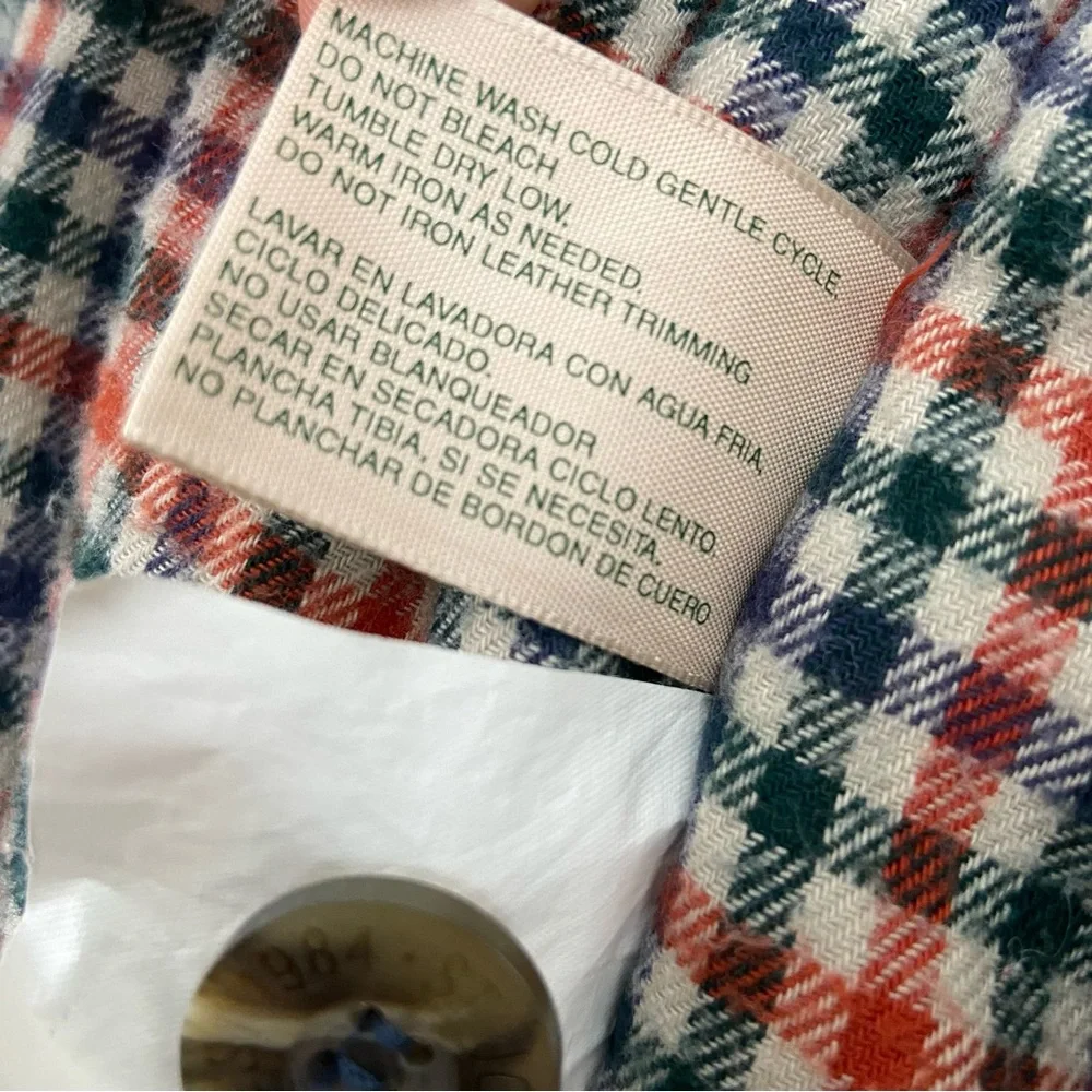 St Johns Bay Jacket Men's M Barn Chore Coat Blue Plaid Lining Outdoor Country
